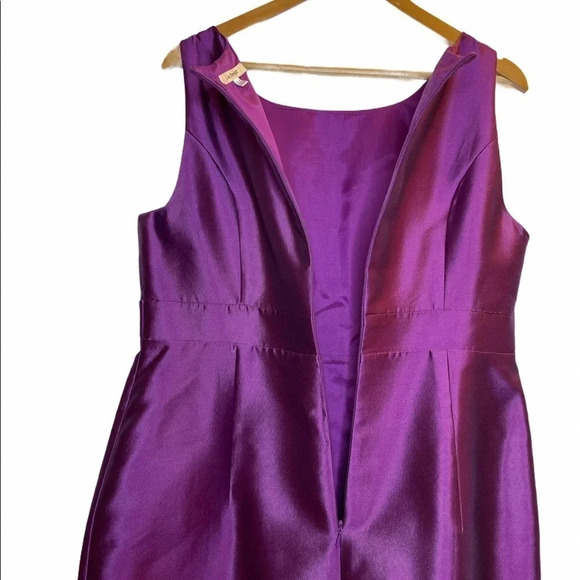 L.K. Bennett Silk Wool Purple Shift Sheath Dress - Picture 10 of 16